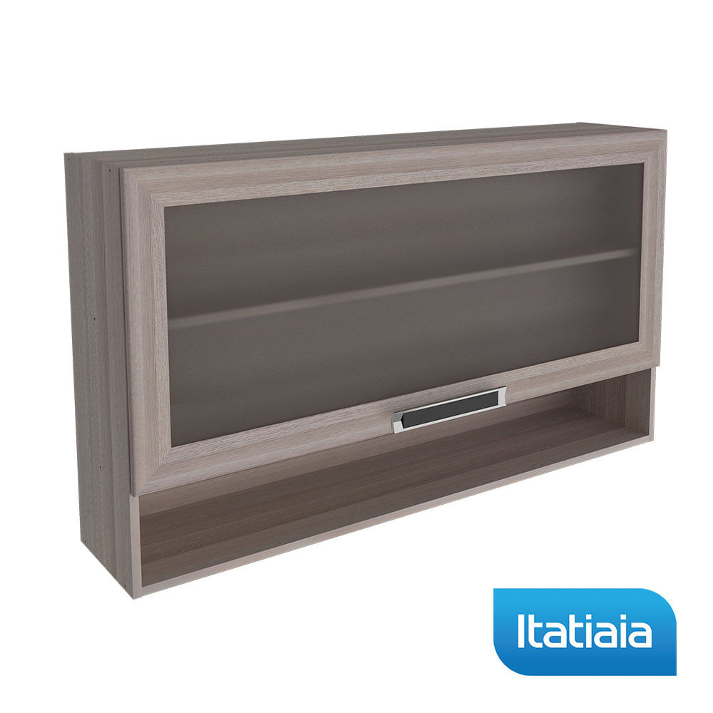M Dulo Cozinha A Reo Com Porta De Vidro Jazz 1 Porta E Nicho 120cm M Dulo Cozinha A Reo Com Porta De Vidro Jazz 1 Porta E Nicho 120cm