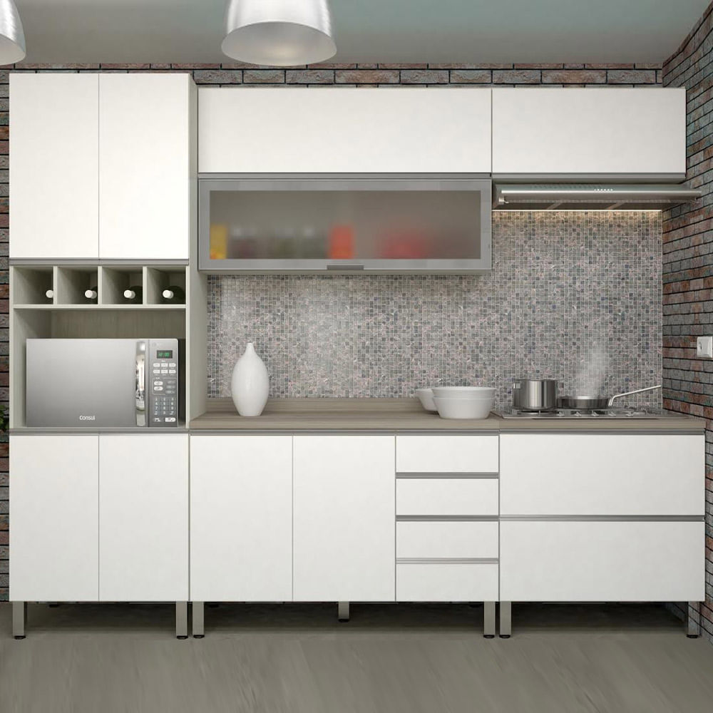 Cozinha Lis Completa 5 Pe As Legno Crema Com Branco Mat Prime Cozinha Lis Completa 5 Pe As Legno Crema Com Branco Mat Prime