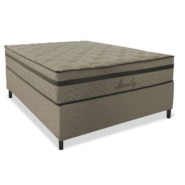 Cama Box + Colchão Casal Marcelly com Molas Ensacadas - sonoshowmoveis -  Mobile
