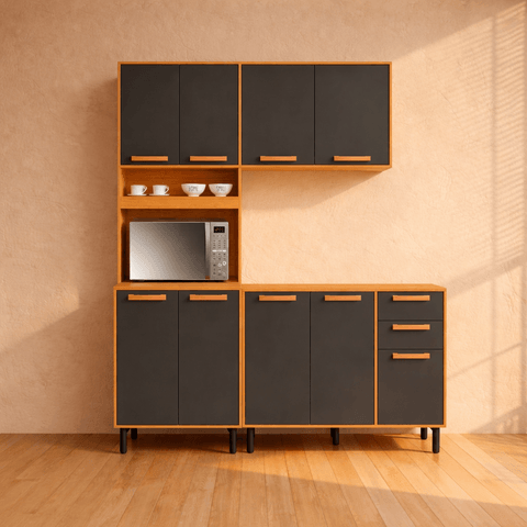 Cozinha-modular-com-detalhes-em-madeira Cozinha-modular-com-detalhes-em-madeira